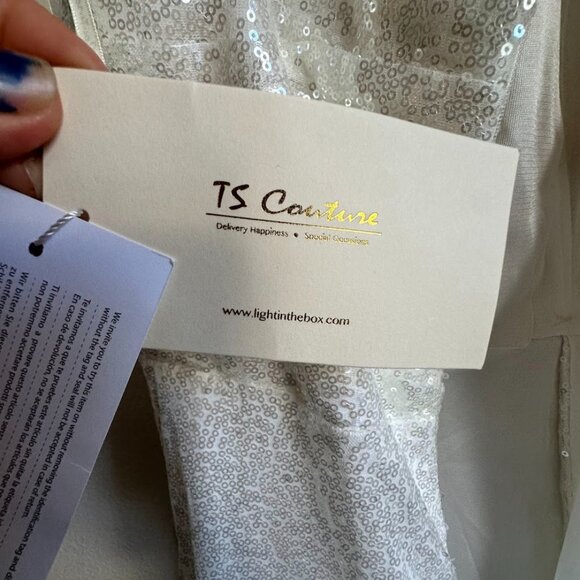 TS Couture Sparkly White Prom Dress or Wedding Gown - Picture 8 of 10